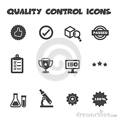 Quality control icons Vector Illustration