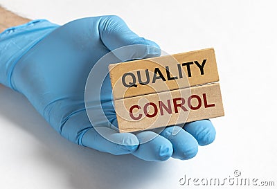 Quality control inscription. System of safety of products Stock Photo