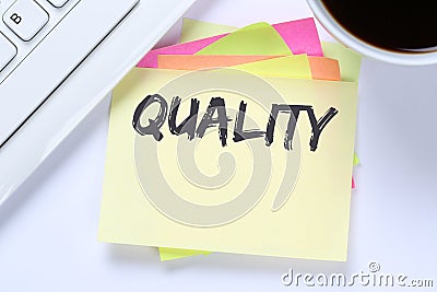 Quality control management success business successful desk Stock Photo