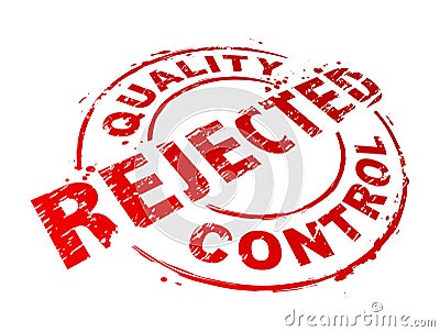 Quality Control Rejected Vector Illustration