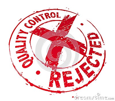 Quality Control Rejected Vector Illustration