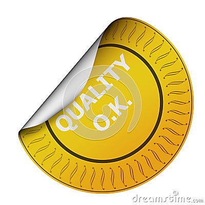 Quality Control Sticker Stock Photo