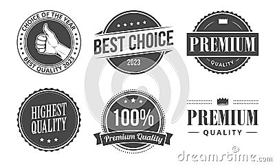Quality emblems Vector Illustration