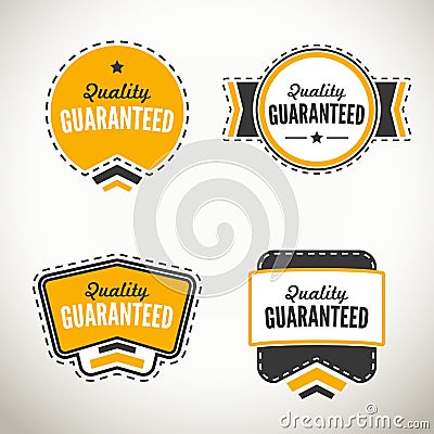 Quality guarantee seals and badges Vector Illustration