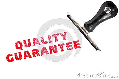 Quality guarantee stamp text Stock Photo