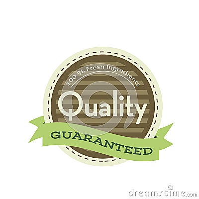 quality guaranteed label. Vector illustration decorative design Vector Illustration