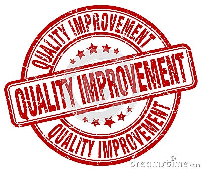 Quality improvement red stamp Vector Illustration