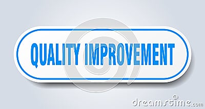 quality improvement sticker. Vector Illustration