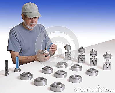 Quality Inspector at work Stock Photo
