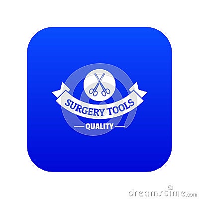 Quality instrument icon blue vector Vector Illustration