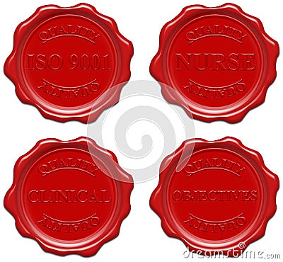 Quality, iso 9001, nurse, clinical, objectives Stock Photo