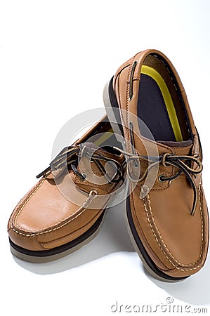 Quality leather casual shoes mens Stock Photo