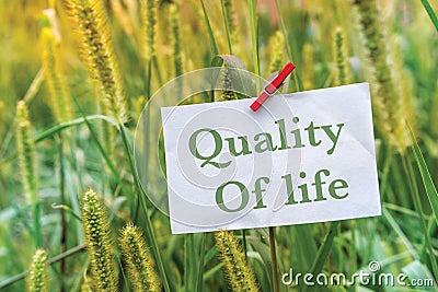 Quality of Life Stock Photo