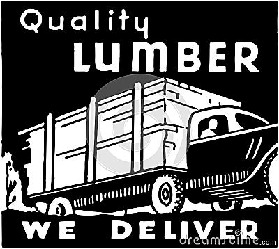 Quality Lumber Vector Illustration