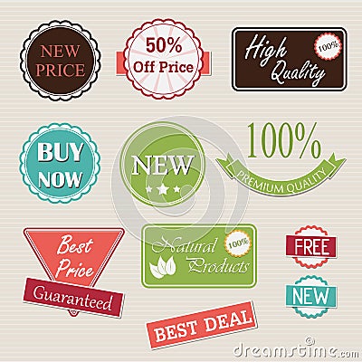 Quality retro badges collection Vector Illustration