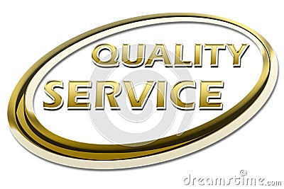 Quality Service Certificate Stock Photo