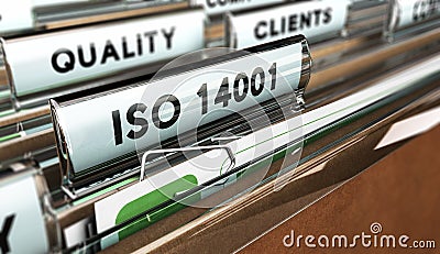 Quality Standards, ISO 14001. Cartoon Illustration