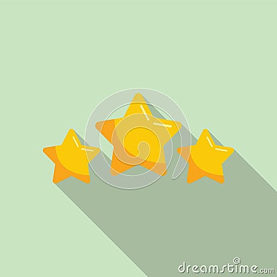 Quality stars icon flat vector. Satisfaction shape Vector Illustration