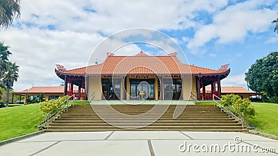 Quan Am Buddhist Monastery. Buddhist Temples front view. Stock Photo