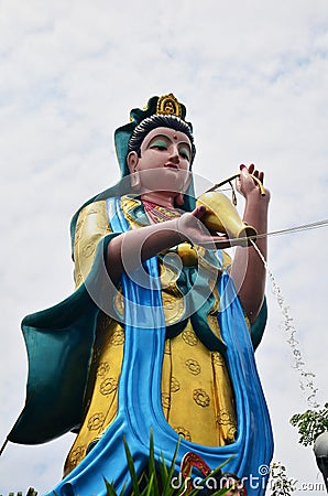 Quan Yin angel deity or Kuan Yin chinese mercy goddess for thai people travel visit and respect praying wish myth holy mystery Stock Photo