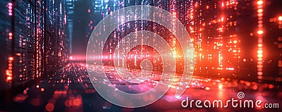 Quantum Chips and Logical Qubits Highlighting Scalability in Futuristic Data Center Stock Photo