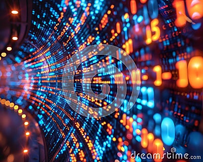 Quantum encryption protecting sensitive data from hackers Stock Photo