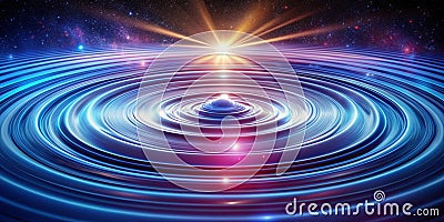 quantum field ripples and fluctuates Generative By AI Stock Photo