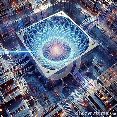Quantum Processor Complexity Stock Photo