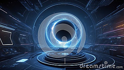 QuantumQuotient Alchemy: Tomorrow's DataEclipse Evolution Unveiled. AI generate Stock Photo