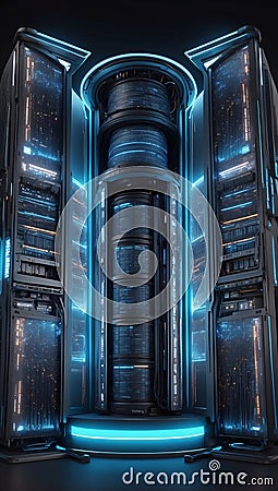 QuantumQuotient Chronicles: Evolving Data Tapestry. AI generate Stock Photo