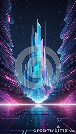 QuantumQuotient: Data's Future Unleashed. AI generate Stock Photo