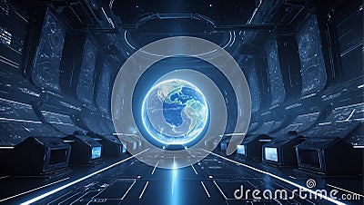 QuantumQuotient Overture: DataEclipse Odyssey's Tomorrow Symphony. AI generate Stock Photo