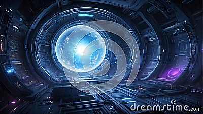 QuantumQuotient Pioneers: Navigating DataEclipse's Tomorrow Frontier. AI generate Stock Photo