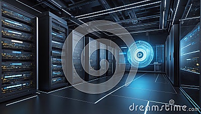 QuantumQuotient's Data Resonance: 3D Harmonics. AI generate Stock Photo