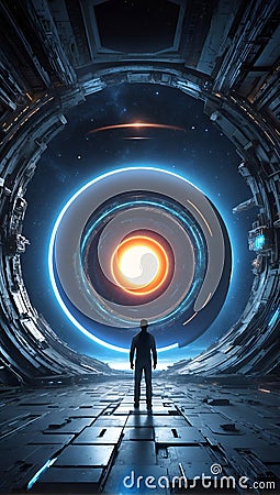 QuantumQuotient Unleashed: DataEclipse Tomorrow Unveiled. AI generate Stock Photo