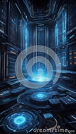 QuantumQuotient Unveils the Future: Data Redefined. AI generate Stock Photo