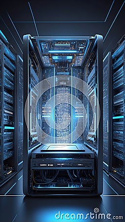 QuantumQuotient Utopia: Forging a Utopian Future of Data Mastery. AI generate Stock Photo