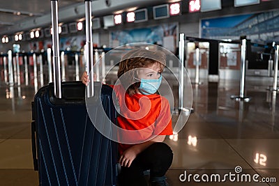 Quarantine due to coronavirus. Travel pause. When will the airport open after quarantine. Stock Photo