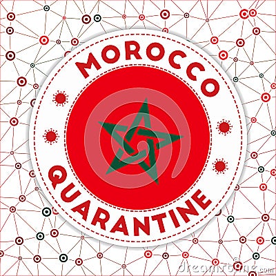 Quarantine in Morocco sign. Vector Illustration