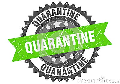 Quarantine stamp. quarantine grunge round sign. Vector Illustration