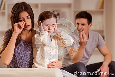 Quarrels between parents Stock Photo