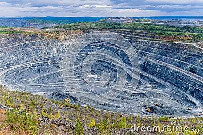 Quarry of vanadium ore mining industry Stock Photo