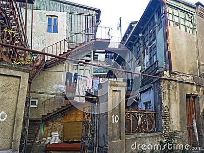 Quarter of old town, Tbilissi, Georgia Stock Photo