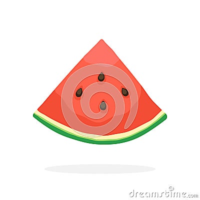 Quarter of watermelon Vector Illustration