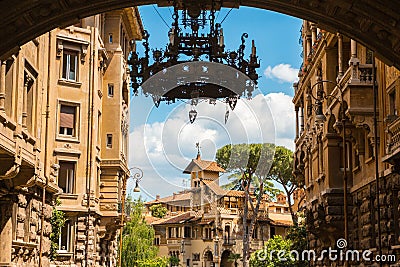 Quartiere Coppede. Rome. Stock Photo