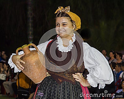 QUARTU S.E., ITALY - September 16, 2012: So dressed in Quartu - parade of costumes and abbigliiamento period - Sardinia Editorial Stock Photo