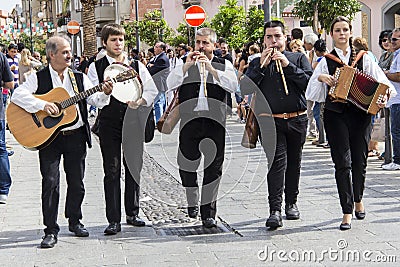 QUARTU S.E., ITALY - September 15, 2013: Wine Festival, in honor of the celebration of St. Helena - Sardinia Editorial Stock Photo