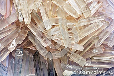 Quartz crystals backdrop Stock Photo