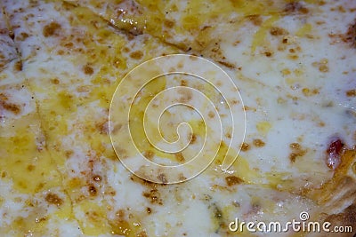 Quattro formaggio - italian pizza with four sorts of cheese Stock Photo