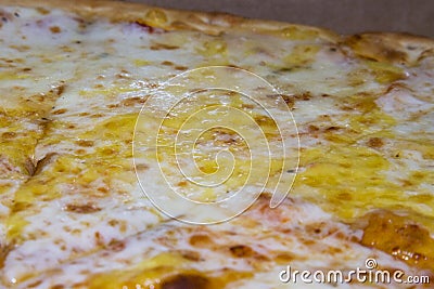 Quattro formaggio - italian pizza with four sorts of cheese Stock Photo